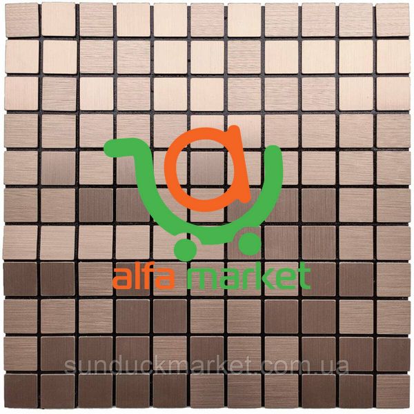 Самоклеюча алюмінієва плитка мідна мозаїка 300х300х3мм SW-00001157 SW-00001157 фото