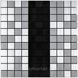 Самоклеюча алюмінієва плитка срібна із чорним мозаїка 300х300х3мм SW-00001825 (D) SW-00001825 фото 1