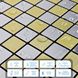 Самоклеюча алюмінієва плитка срібна із золотом шахівниця 300х300х3мм SW-00001827 (D) SW-00001827 фото 4